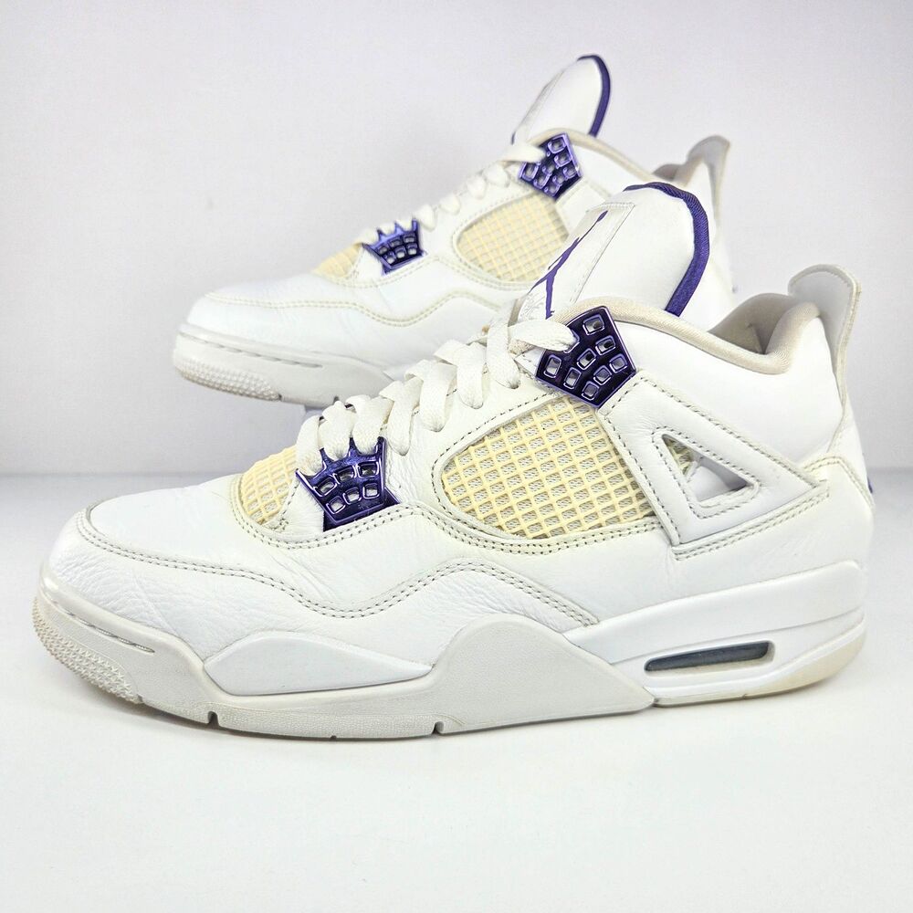 Nike Air Jordan 4 Retro Metallic Purple CT8527-115 Men’s 9 Excellent